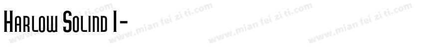 Harlow Solind I字体转换